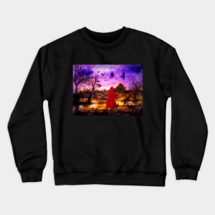 Red witch on the swamp Crewneck Sweatshirt